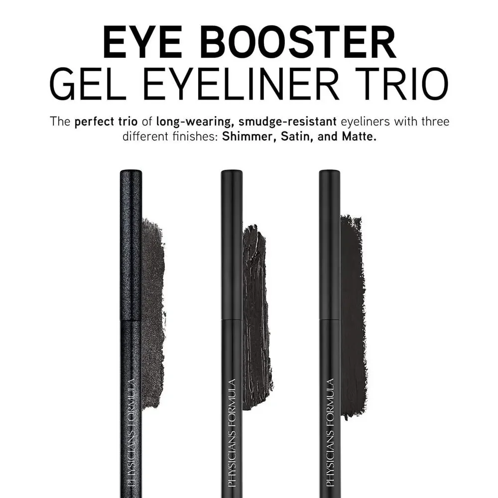 Physicians‎ Formula Eye Booster Gel Eyeliner Trio Black Shimmer Satin Matte NEW